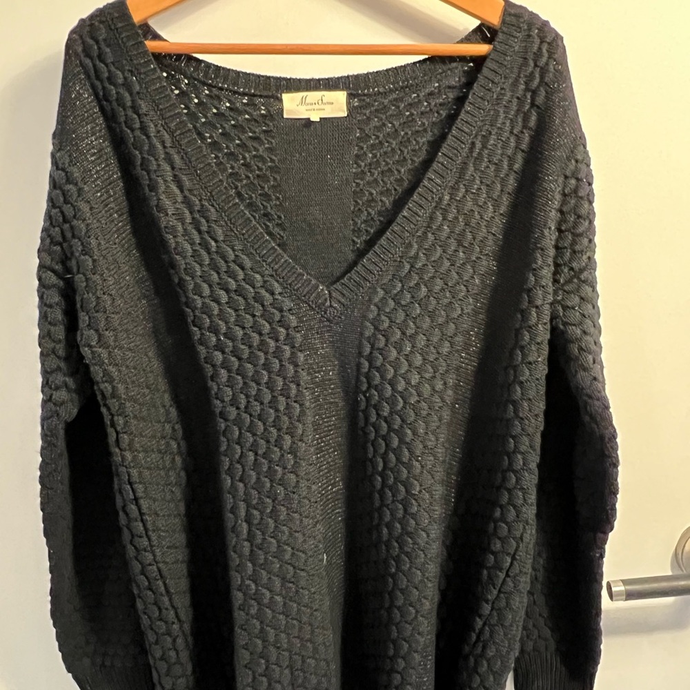 Black with sparkled specs sweater